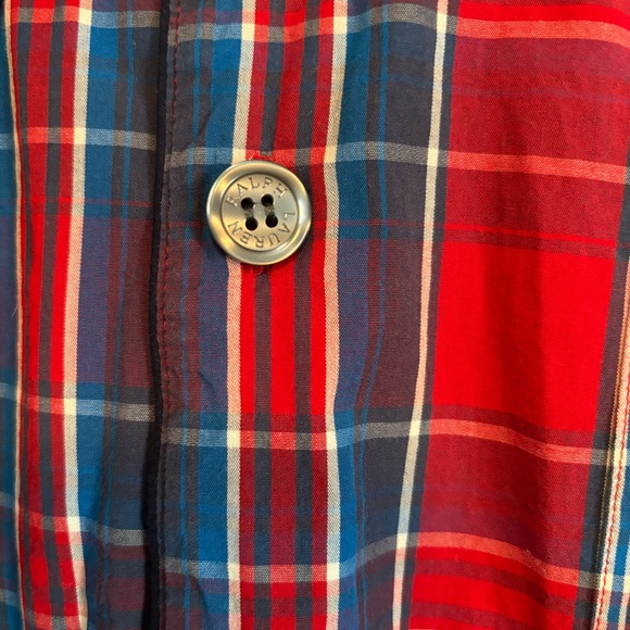 Polo Ralph Lauren Shirt Mens Blue Red Plaid Short Sleeve Button Down Sz Medium - Picture 3 of 5